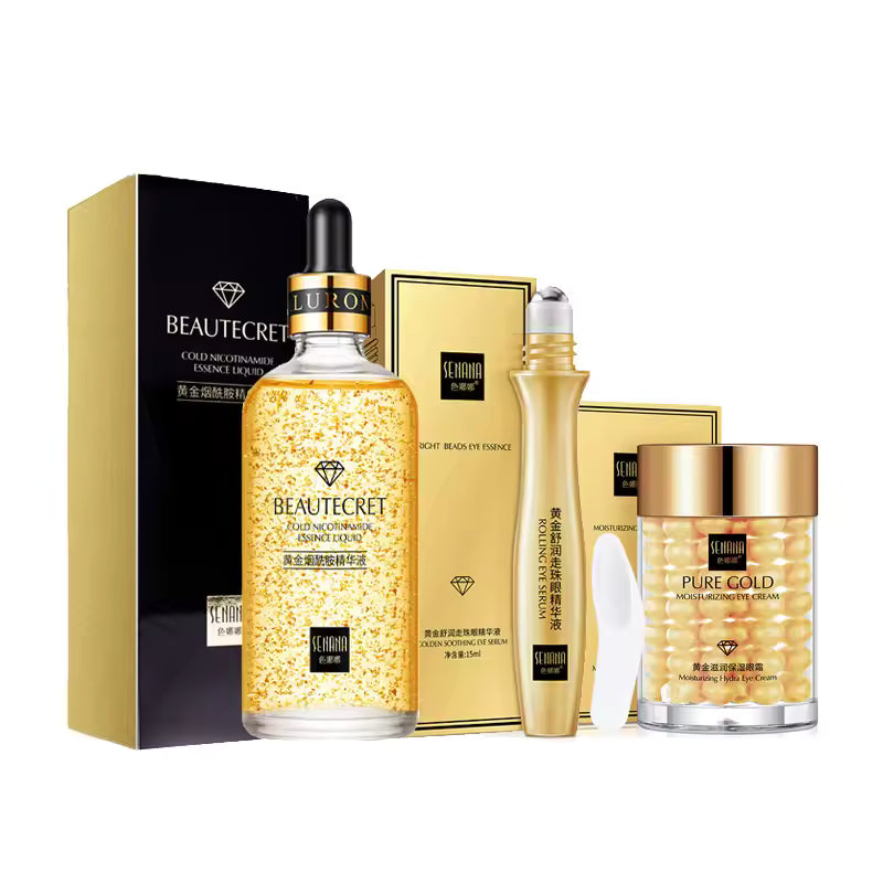 Ensemble de soins de la peau, or 24K