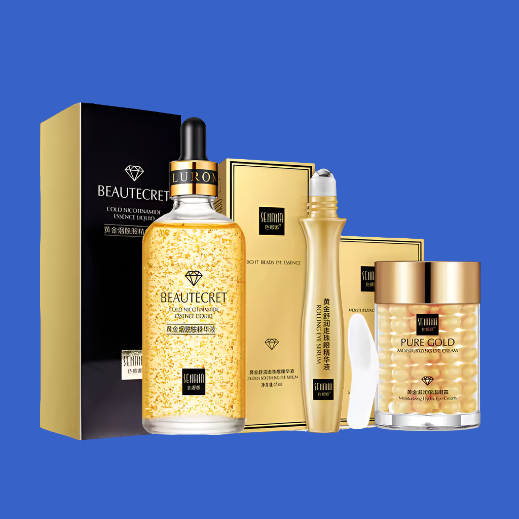 Ensemble de soins de la peau, or 24K